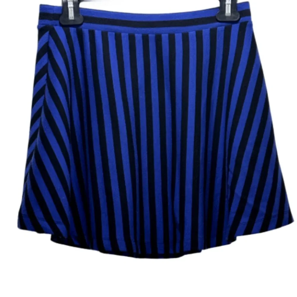 Blue and Black Striped Skirt Size M